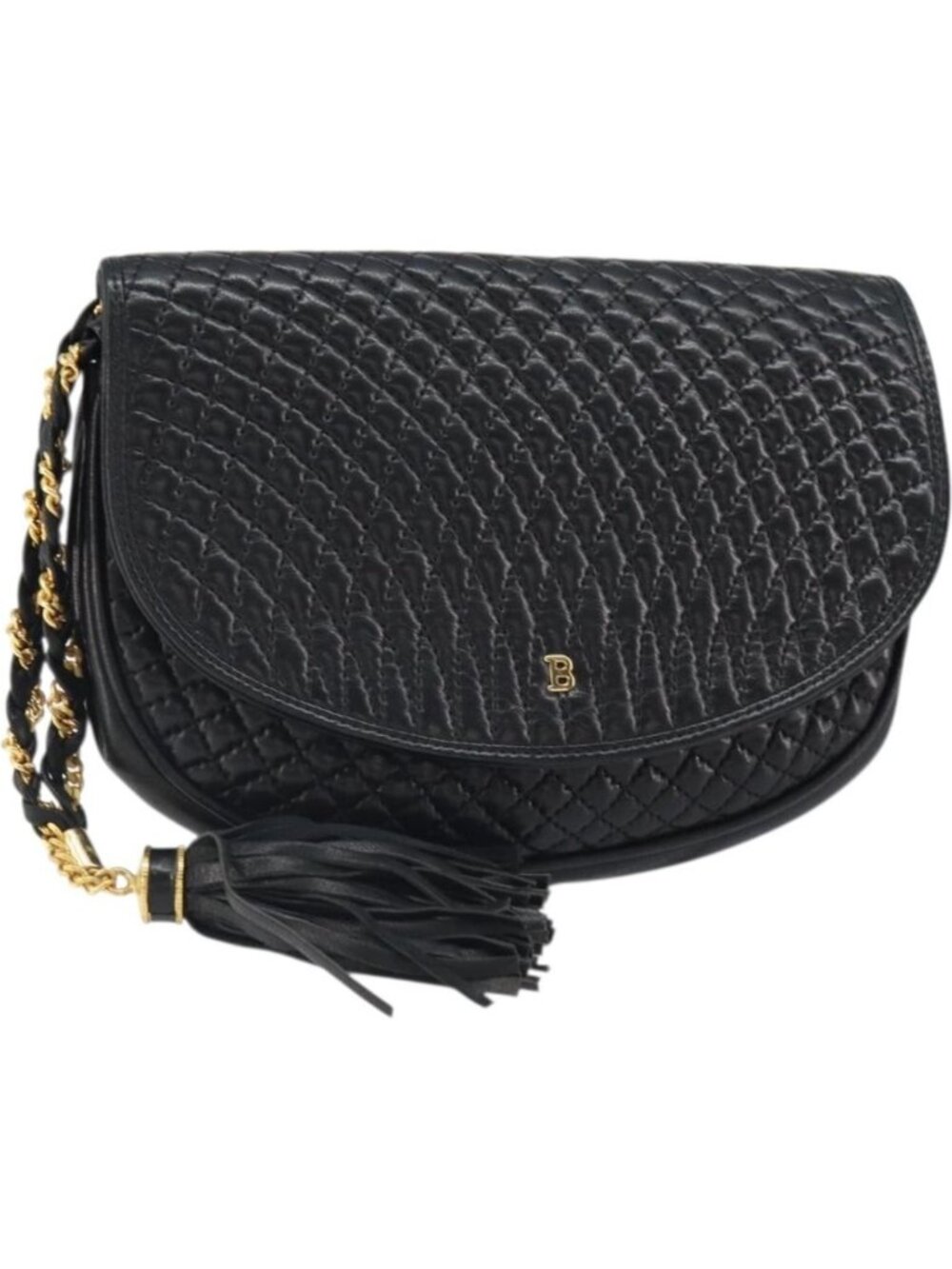 BALLY Pouch Leather Black Gold